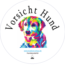 KOSTENLOS Aufkleber Vorsicht Hund